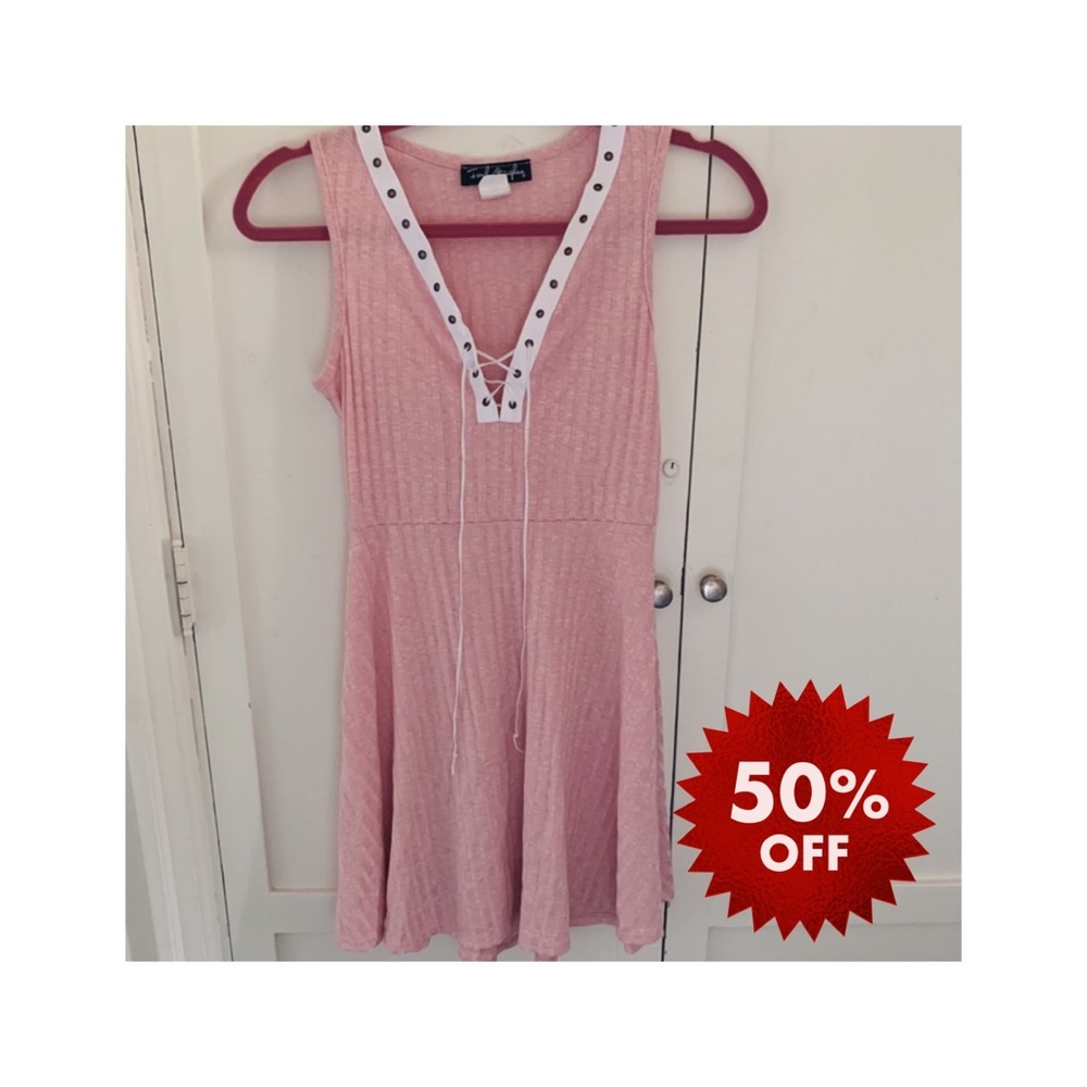 50% off bundles! French atmosphere lace up dress